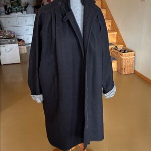 Classic Women's Black Wool Coat - Timeless Outerwear